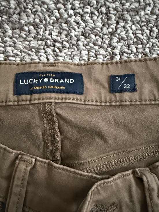 Lucky Brand Men's Slim Khaki Chinos - Olive Tan - Picture 4 of 4
